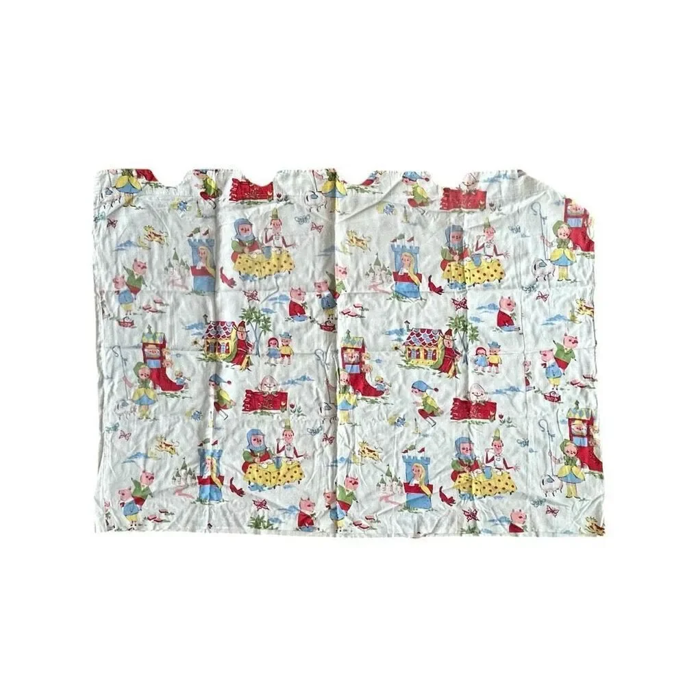 Vintage 60’s Nursery Rhyme Curtain Panel